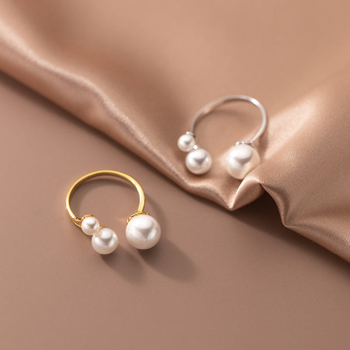 PEARLIA | ELEGANT TRIPLE PEARL OPEN RING