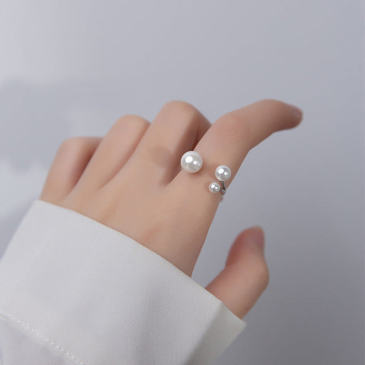 PEARLIA | ELEGANT TRIPLE PEARL OPEN RING