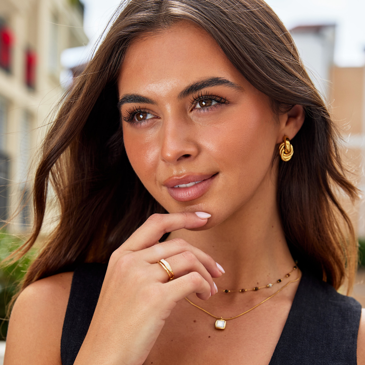 LUXE | ELEGANT GOLD LAYERED WAVE RING