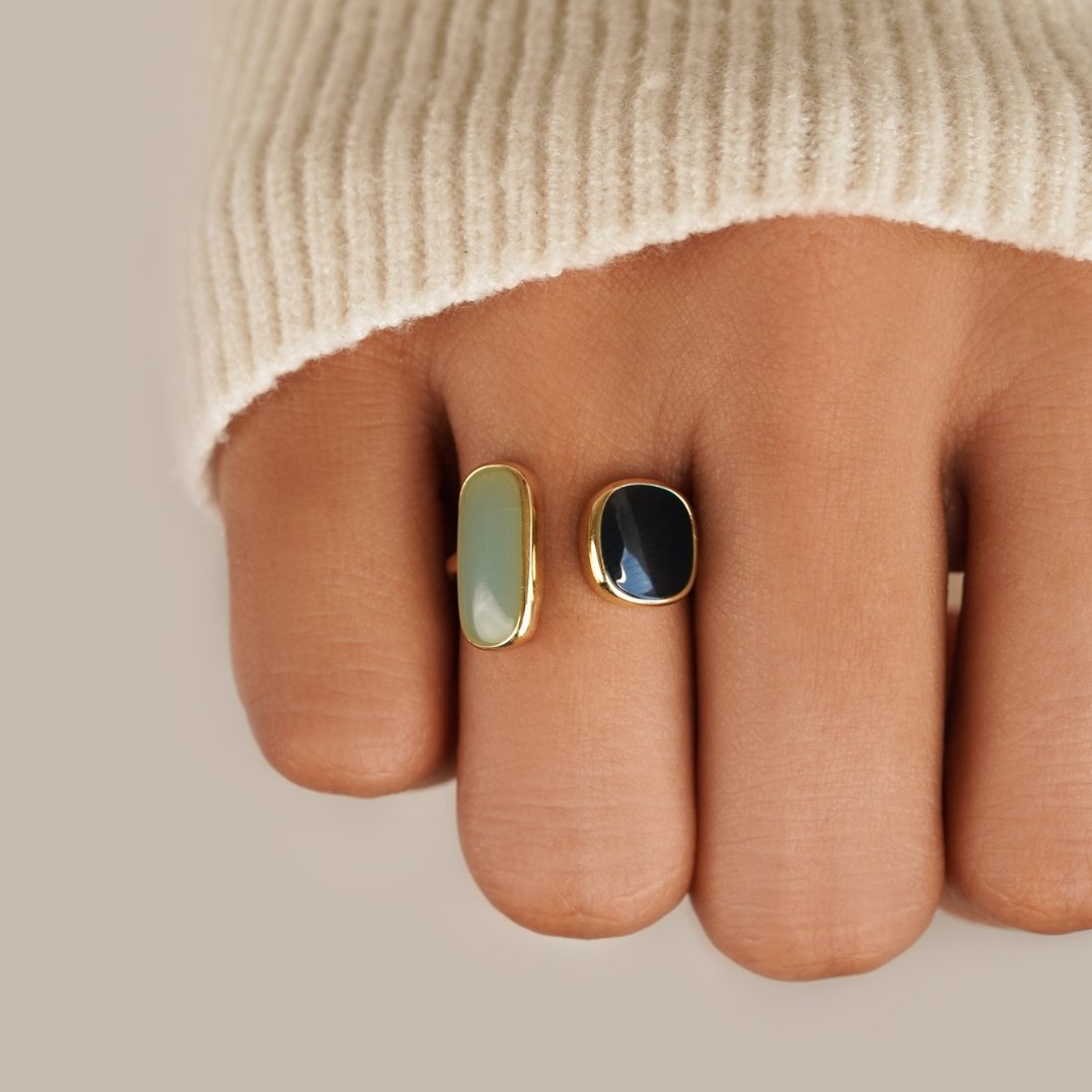 ECHO | MODERN TWO-TONE STATEMENT RING