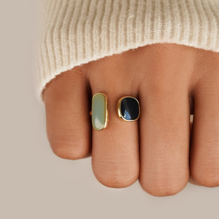 ECHO | MODERN TWO-TONE STATEMENT RING