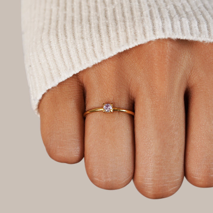 BIRTHSTONE GOLD RING