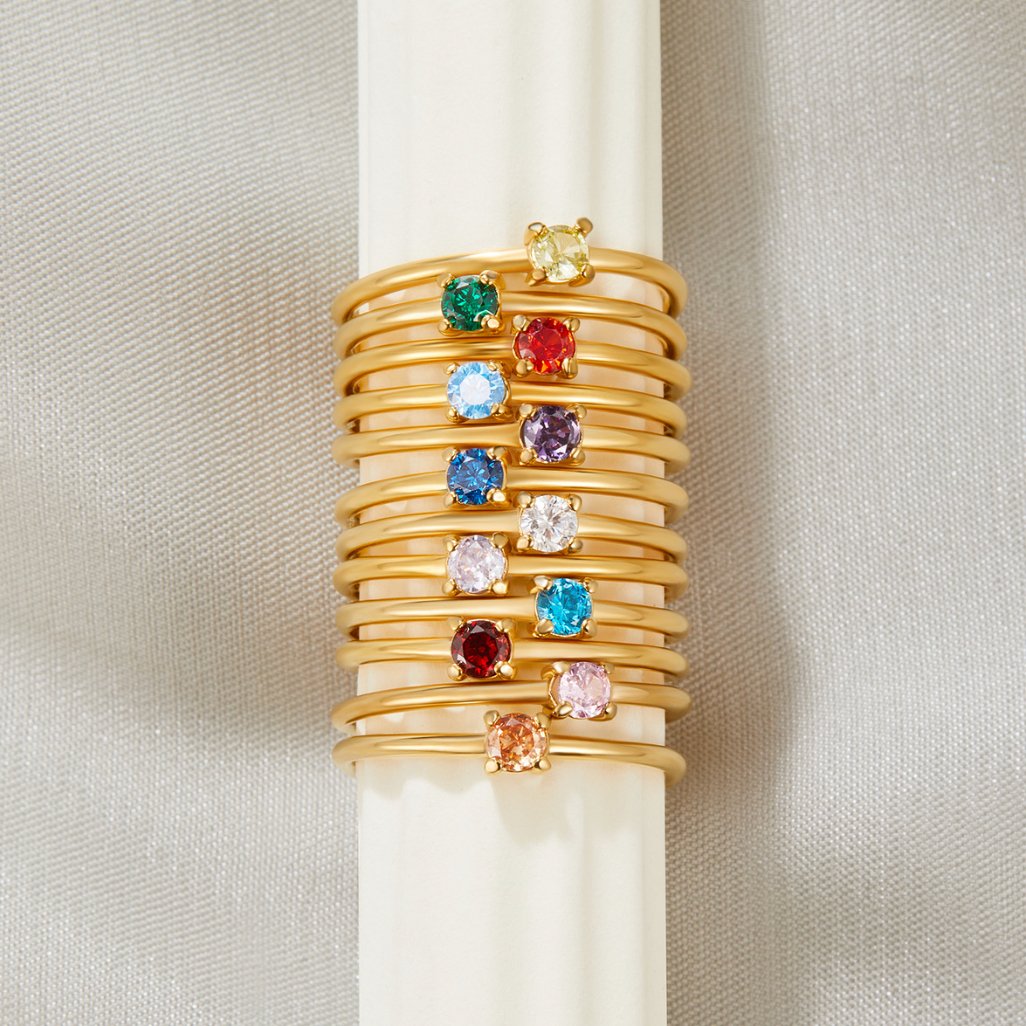BIRTHSTONE GOLD RING