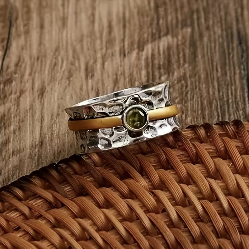 OLIVINE | EARTH-TONE GREEN GEM RING