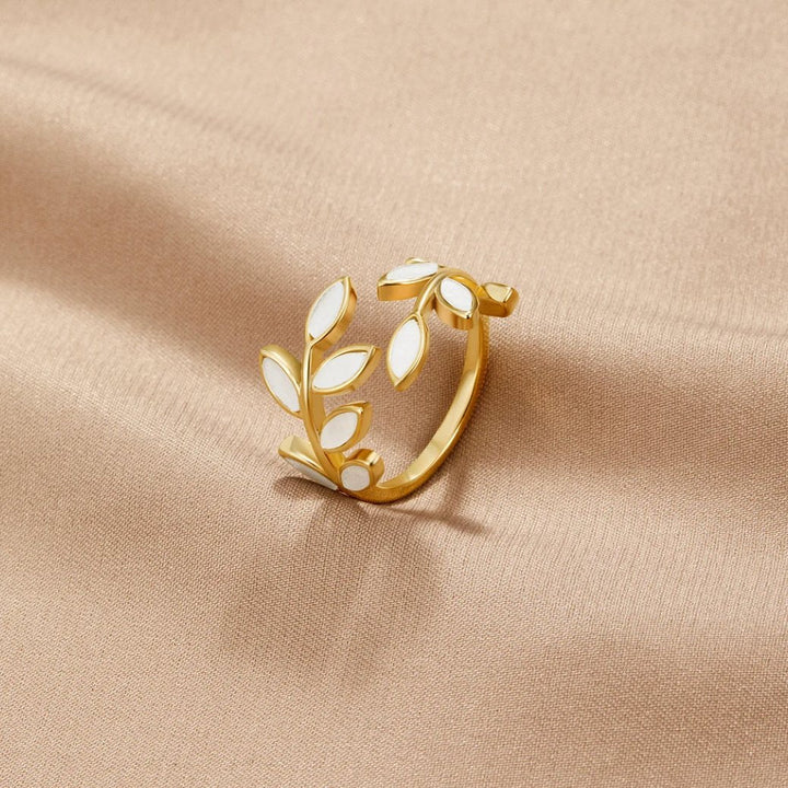 LEAFIA | ELEGANT GOLD LEAF OPEN RING