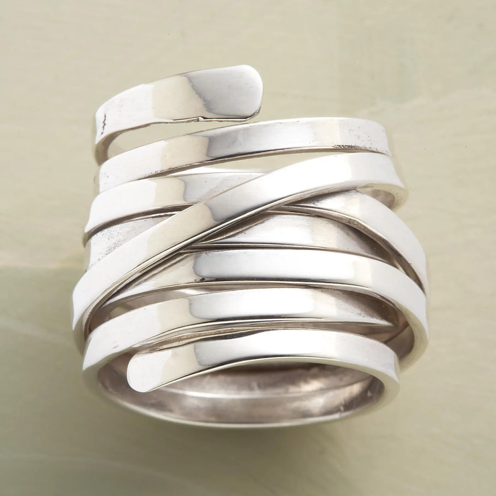 FORGE | BOLD MULTI-BAND SILVER WRAP RING