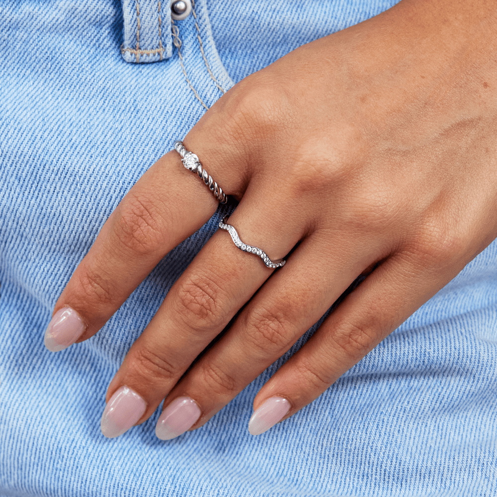 ZENYA | MODERN SILVER RIPPLE RING