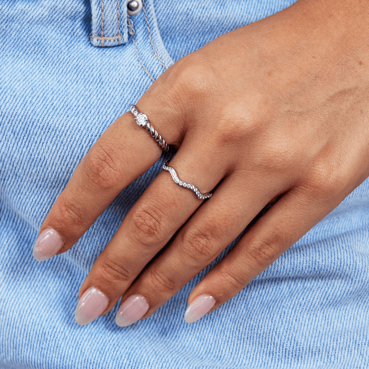 ZENYA | MODERN SILVER RIPPLE RING